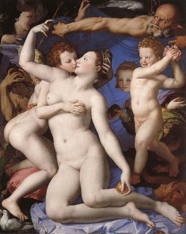 BRONZINO, Agnolo Allegories over Karleken and Time oil painting image